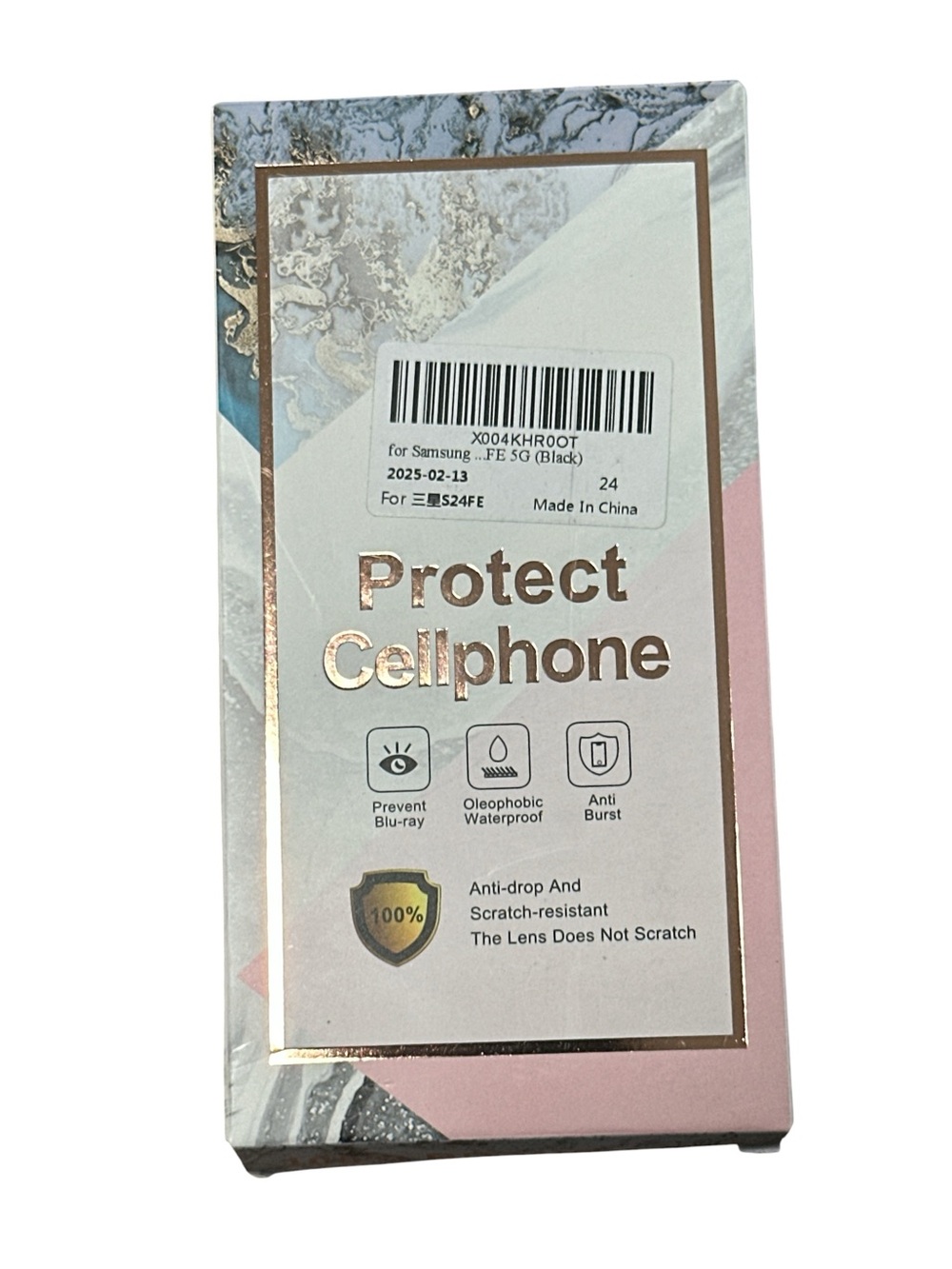 Samsung Screen Protector for Galaxy S24 FE - Pink and Blue Accent